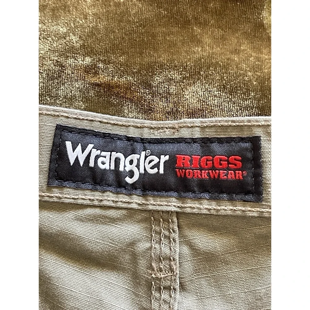 Wrangler Mens Riggs Workwear Ripstop Ranger Cargo‎ Pants Size 40X30 Bark Relaxed